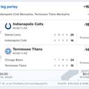 Bonus ticket: 2-leg parlay: Indianapolis Colts ML, Tennessee Titans ML, lost
