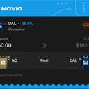 Owner ticket: DAL Moneyline, lost