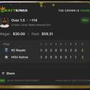 Bonus ticket: Cristian Javier Over 1.5 Walks Allowed, won