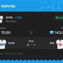 Owner ticket: NYM +104 Moneyline, won