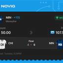 VIP ticket: MIN +115 Moneyline, won