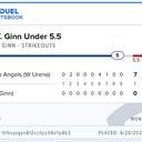 Bonus ticket: J.T. Ginn Under 5.5 Strikeouts, won