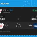 VIP ticket: PHI Moneyline -104, won