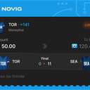 VIP ticket: TOR Moneyline +141, lost