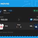 VIP ticket: MIL Moneyline +109, won
