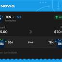 VIP ticket: TEN Moneyline -173, won