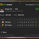 Bonus ticket: Paul Skenes Under 8.5 Strikeouts Thrown, won