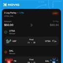 Bonus ticket: 2 Leg Parlay: UTSA Moneyline + DAL Moneyline, lost