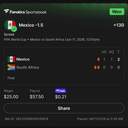 Bonus ticket: Mexico -1.5, won