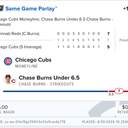 Bonus ticket: Same Game Parlay: Chicago Cubs Moneyline + Chase Burns Under 6.5 Strikeouts, lost