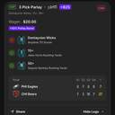 Bonus ticket: 3 Pick SGP: Dontayvion Wicks Anytime TD Scorer, Jalen Hurts 15+ Rushing Yards, Saquon Barkley 50+ Rushing Yards, lost