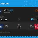 Owner ticket: ATL Moneyline -102, lost