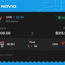 Whale ticket: UVA Moneyline, won