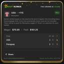 Bonus ticket: USA Moneyline +115, won