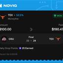 VIP ticket: TEX Moneyline, won