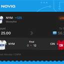 VIP ticket: NYM Moneyline +125, lost