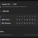Bonus ticket: Jacob Misiorowski Under 8.5 Strikeouts Thrown, lost