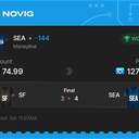 Owner ticket: SEA Moneyline, won