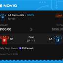 VIP ticket: LA Rams -3.5 Spread, lost