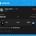 Owner ticket: Under 38.5 Total, lost