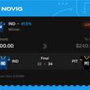 VIP ticket: IND Moneyline, lost