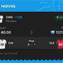 VIP ticket: CWS Moneyline +130, won