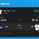VIP ticket: SD +1.5, won