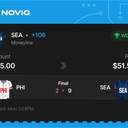 VIP ticket: SEA Moneyline +106, won