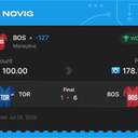 Owner ticket: BOS Moneyline -127, won