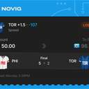 VIP ticket: TOR +1.5, lost