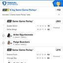 Bonus ticket: 4 leg SGP+: Arike Ogunbowale 1+ Made Threes, Paige Bueckers 1+ Made Threes (SEA @ DAL); Caitlin Clark 2+ Made Threes, Kelsey Mitchell 2+ Made Threes (IND @ CHI), won