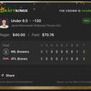 Bonus ticket: Jacob Misiorowski Under 8.5 Strikeouts Thrown, won