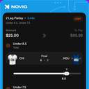 Bonus ticket: 2 Leg Parlay: Under 8.5 (CHI vs HOU), Under 7.5 (CHI vs SD), lost