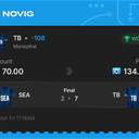 Owner ticket: TB Moneyline, won