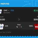 Owner ticket: CHC Moneyline, won