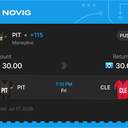 VIP ticket: PIT Moneyline +115, push