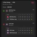 Bonus ticket: 2 Pick Parlay: BOS Red Sox ML, CHI Cubs ML, lost