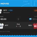 Owner ticket: NYY Moneyline +104, lost