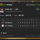 Bonus ticket: Chris Sale Under 8.5 Strikeouts Thrown, won