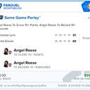 Bonus ticket: SGP: Angel Reese To Score 15+ Points + Angel Reese To Record 10+ Rebounds, won
