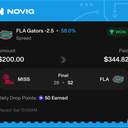 Whale ticket: FLA Gators -2.5 Spread, won