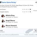 Bonus ticket: SGP: Allisha Gray 15+ Points, Angel Reese 15+ Points, Rhyne Howard 15+ Points, lost