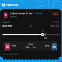 Bonus ticket: LeBron James 8+ Assists YES, lost
