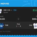 VIP ticket: CHI +1.5 (Spread), won