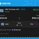 VIP ticket: UNC Tar Heels +9.5 Spread, won