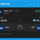 VIP ticket: HOU +1.5 (Spread), won