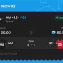 VIP ticket: MIA +1.5, won