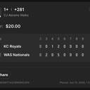 Bonus ticket: CJ Abrams 1+ Walks, lost