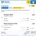 Bonus ticket: Georgia -16.5 Alternate Spread + North Carolina +10.5 Alternate Spread, won