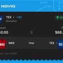 VIP ticket: TEX Moneyline -141, won